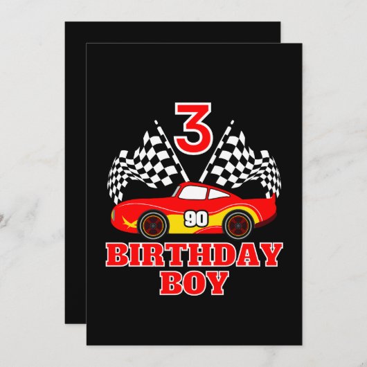 3e verjaardag kaart (Voorkant / Achterkant)