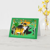 3e Verjaardag Kaart - Tiger (Gele Bloem)