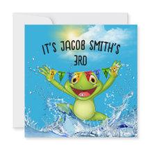 3e verjaardag kikker in water