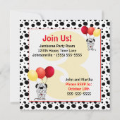 3e verjaardag kind rood en geel Dalmatiër Kaart (Achterkant)