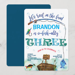 3e verjaardag kleine visser, weg vissen kaart