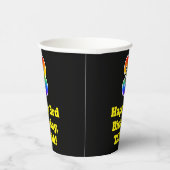 3e verjaardag: Kleurrijk, Leuk, Opwindend, Regenbo Papieren Bekers (Rechts)