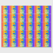 3e verjaardag: kleurrijk, vun regenboogpatroon # 3 cadeaupapier (Vlak)