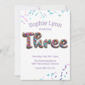 3e verjaardag koekjestaart kaart (Voorkant)