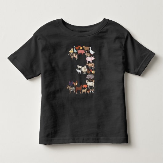 3e verjaardag landbouwhuisdieren thema 3 Oude Kind Kinder Shirts (Voorkant)
