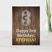 3e verjaardag: Landelijke western inspiratie look, Kaart (Voorkant)