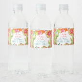 3e verjaardag leugenaar Fiesta cactus Flowers Girl Waterfles Etiket (Flessen)