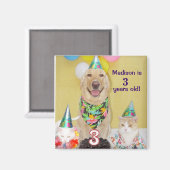 3e verjaardag magneet (Voorkant / Achterkant)