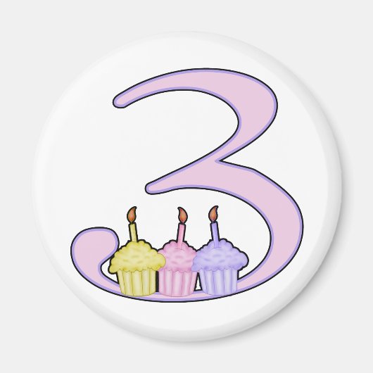3e verjaardag magneet (Voorkant)