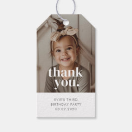 3e verjaardag meisje foto dank je cadeau labels cadeaulabel