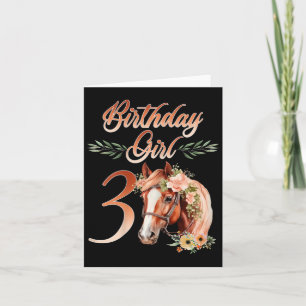 3e Verjaardag Meisje Paardrijden 3 jaar Verjaardag Kaart