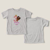 3e Verjaardag Meisje Shirt met Sweet Peuter (Ontwerp Voorkant & Achterkant)