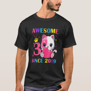 3e verjaardag meisjes 3 jaar oud Geweldige sinds 2 T-shirt