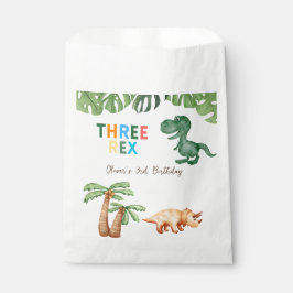 3e verjaardag met drie rex bedankzakje