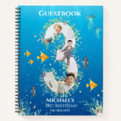 3e verjaardag onder het Zee Foto Guest Book Notitieboek (Voorkant)