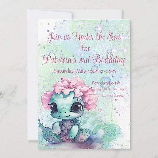 3e verjaardag, onder het Zee Kaart (Voorkant)