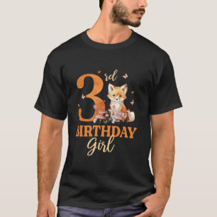 3e verjaardag Outfit Meisje Fox 3 Jaar Oud Dag Dec T-shirt