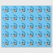 3e verjaardag PANDA 3 jaar oude naam van Aangepast Cadeaupapier (Vlak)