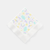 3e verjaardag Papier servet met een grappige eenho (Hoek)