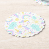 3e Verjaardag Papieren Onderzetter met een grappig (Gekanteld)