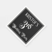 3e verjaardag Partij - Fancy Manuscript + de Naam Servet (Hoek)