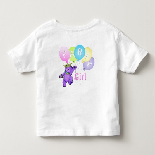 3e Verjaardag Party Girl Princess Beer Kinder Shirts (Achterkant)