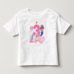 3e verjaardag Pastel Zeemeermin & Zeewezens Kinder Shirts