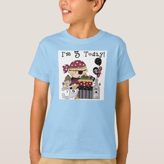 3e verjaardag Pirate Tshirts en geschenken (Voorkant)