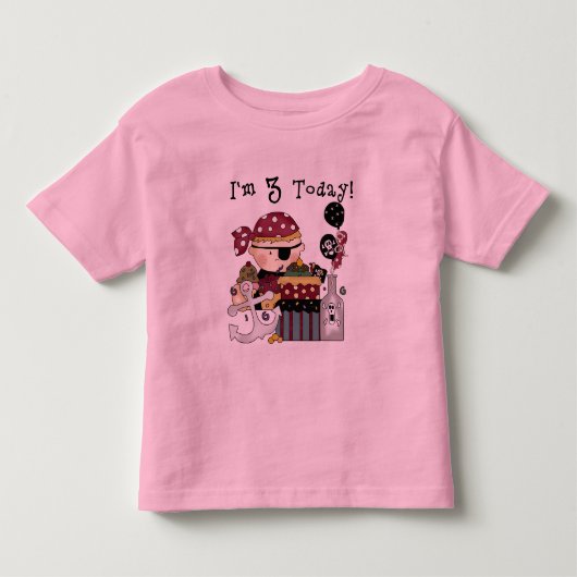 3e verjaardag Pirate Tshirts en geschenken (Voorkant)