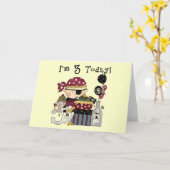 3e verjaardag Pirate Tshirts en geschenken Kaart (Gele Bloem)