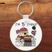 3e verjaardag Pirate Tshirts en geschenken Sleutelhanger (Voorkant)
