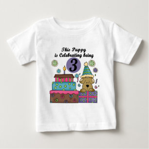 3e verjaardag Puppy T-shirts en geschenken