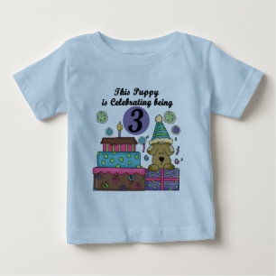 3e verjaardag Puppy T-shirts en geschenken