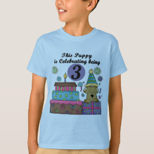 3e verjaardag Puppy T-shirts en geschenken