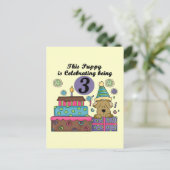 3e verjaardag Puppy T-shirts en geschenken Briefkaart (Staand voorkant)