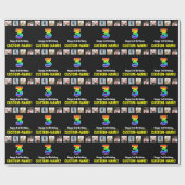 3e Verjaardag: Regenboog "3"; Aangepaste Foto's &  Cadeaupapier (Vlak)