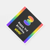 3e verjaardag: Regenboogspectrum # 3, Aangepaste n Servet (Hoek)