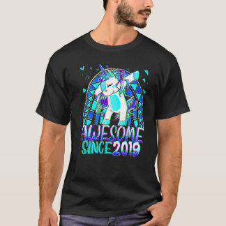 3e verjaardag Regenboogvlucht 3 jaar oude Dabbing  T-shirt