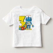 3e verjaardag Robot Kinder Shirts (Voorkant)