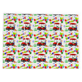 3e Verjaardag Rode Golfkar Jongenspatroon Groot Cadeauzakje (Achterkant)