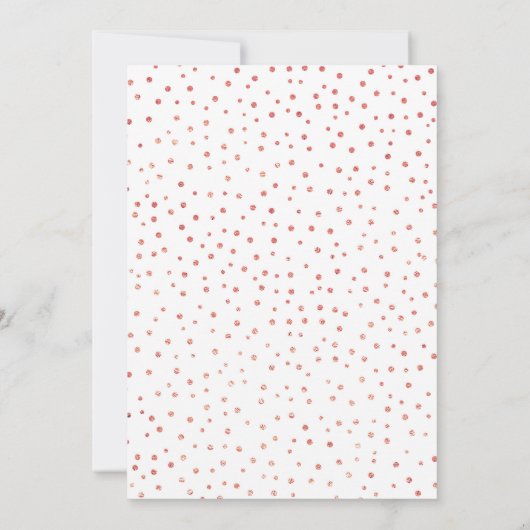 3e Verjaardag - Roos Goud Hart Wit Roze Bloemen Kaart (Achterkant)