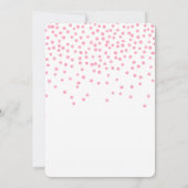 3e Verjaardag Roze Confetti en Gouden Ballon Kaart (Achterkant)