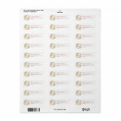 3e Verjaardag Roze Gouden Krans Adreslabel Etiket (Full Sheet)