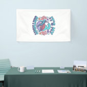 3e verjaardag Schildpad Vintage Gravure Ontwerp_1 Spandoek (Beurs)