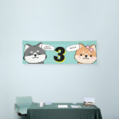 3e verjaardag  Shiba Inu Puppies Spandoek (Beurs)