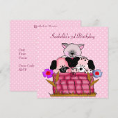 3e verjaardag Spot katten Honden vrienden Kaart (Voorkant / Achterkant)