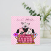 3e verjaardag Spot katten Honden vrienden Kaart (Staand voorkant)