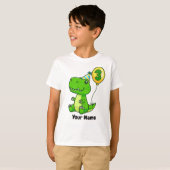 3e verjaardag T-Rex ballon T-shirt (Voorkant volledig)