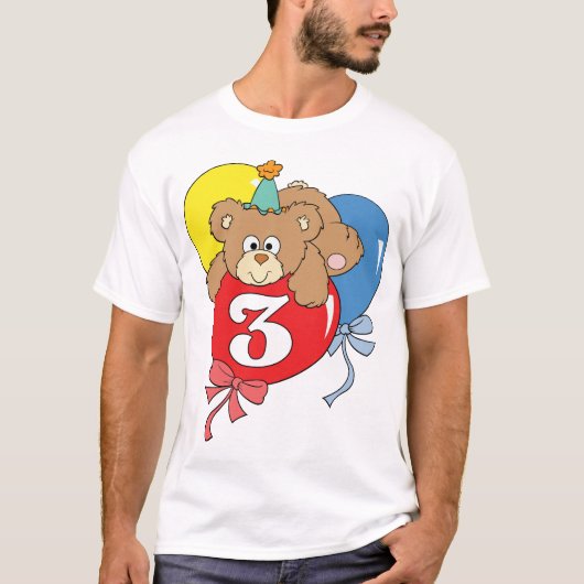 3e verjaardag Teddy Bear (2) T-shirt (Voorkant)