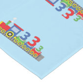 3e Verjaardag Trein Personaliseer Naam Korte Tafelloper (Hoek)